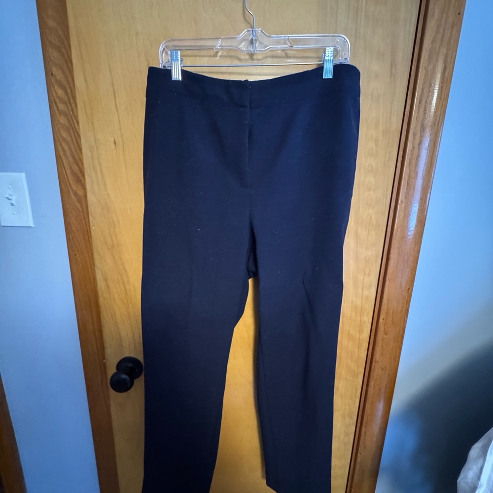 Ann Taylor Navy Curvy Fit Ankle Pants